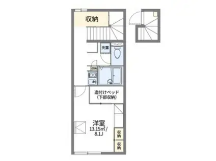 レオパレスガルボ(1K/2階)の間取り写真