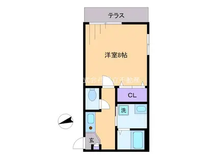 MAISON R・K(1K/1階)の間取り写真