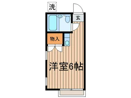 美しの森ハウスA棟(ワンルーム/1階)の間取り写真