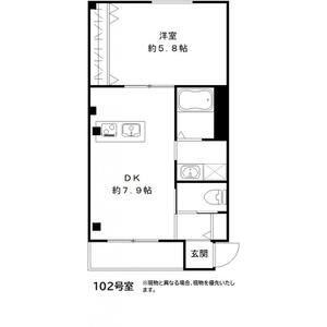 SJS浜大津(1LDK/1階)の間取り写真