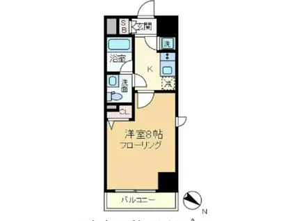 メイクスデザイン王子(1K/9階)の間取り写真