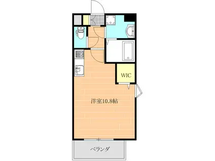 ヴェラ フィオーレ(ワンルーム/8階)の間取り写真