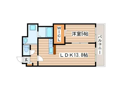 KANON SENDAI(1LDK/4階)の間取り写真