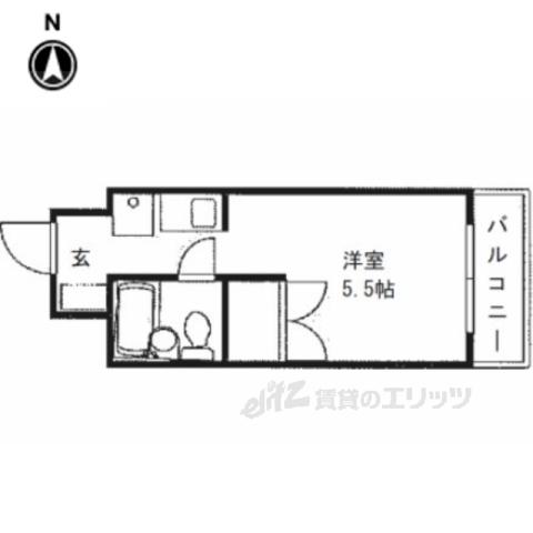 水野ビル(1K/1階)の間取り写真