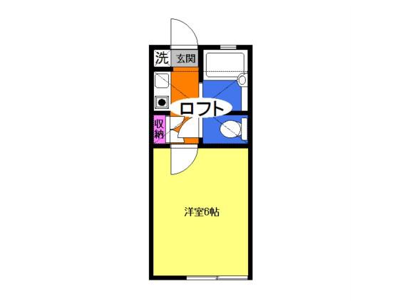 グレイスK(1K/1階)の間取り写真