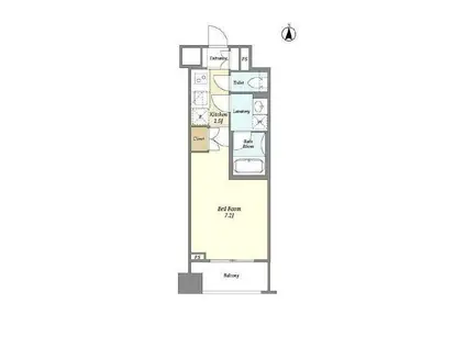 ラクラス新中野(1K/2階)の間取り写真