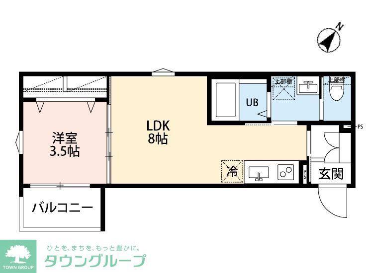 ノードテラス東所沢(1LDK/3階)の間取り写真