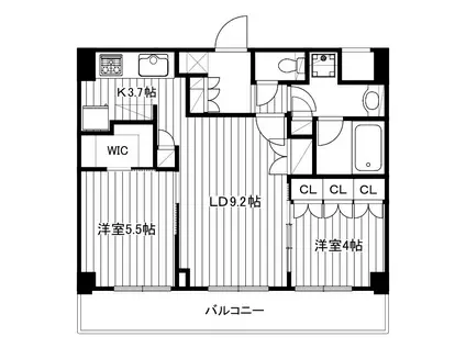 NIIYA平和台(2LDK/3階)の間取り写真