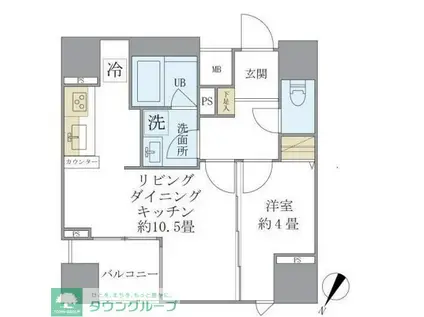 フェリシア日本橋人形町(1LDK/5階)の間取り写真