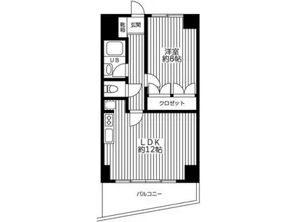 ベルザ桜木(1LDK/6階)の間取り写真
