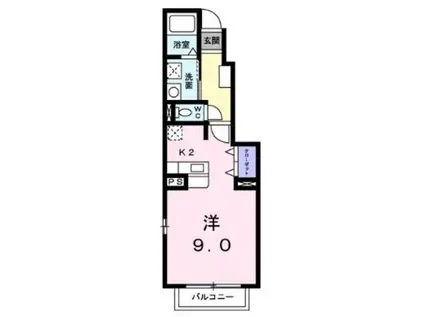 エレガンツァ フィオーレ(ワンルーム/1階)の間取り写真