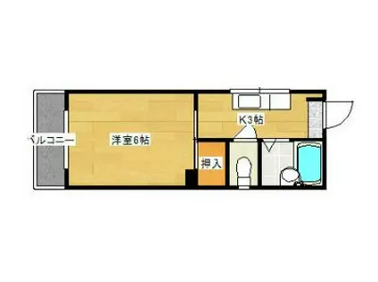 コラソン1000第2吉田ビル(1K/2階)の間取り写真