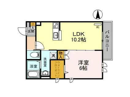 ディア グラナート(1LDK/3階)の間取り写真