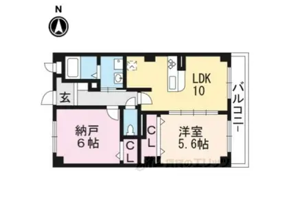 マジコールコーポ(2LDK/2階)の間取り写真