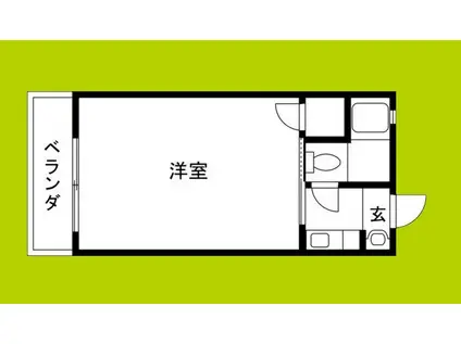 スペースグリーン大阪(1K/2階)の間取り写真