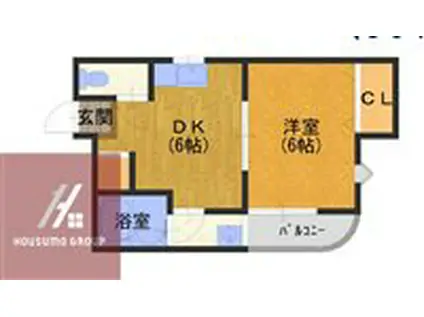 リッシュ・ボヌール(1DK/5階)の間取り写真