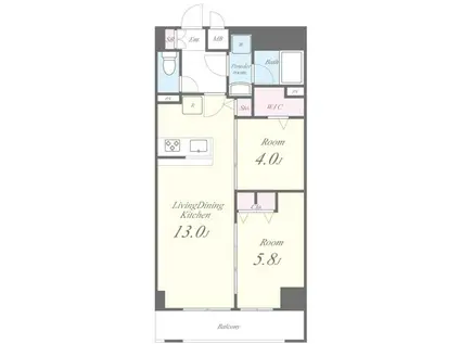 JPT RESIDENSE(2LDK/2階)の間取り写真