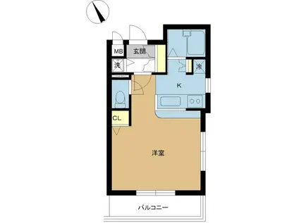 フェニックス文京千石(ワンルーム/2階)の間取り写真