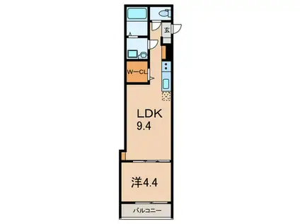 S-MOVE西宮今津(1LDK/3階)の間取り写真