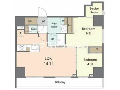 ALIVIS東京尾久(2SLDK/2階)の間取り写真