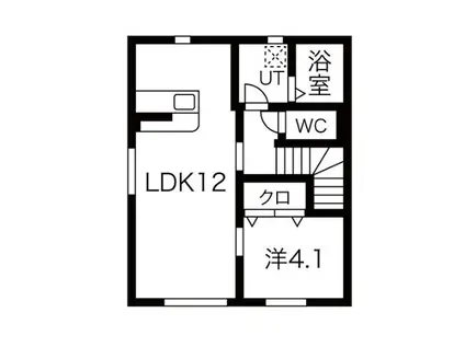 ラメール(1LDK/2階)の間取り写真