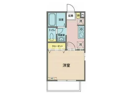 コーポ・サンロード(1K/1階)の間取り写真