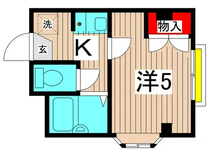 ジュネス(1K/3階)の間取り写真