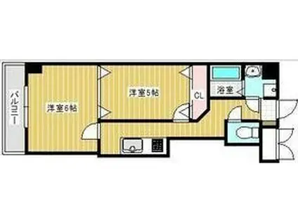 リシュ・ルーヴルST(2K/5階)の間取り写真