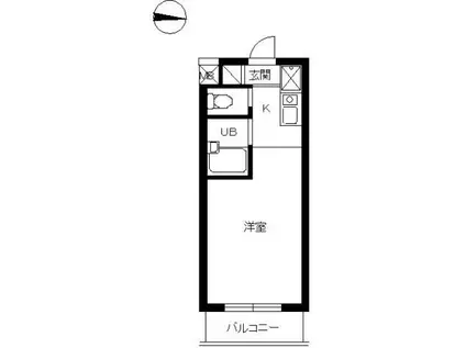 スカイコート駒場東大前(ワンルーム/3階)の間取り写真