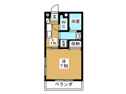 フローレンスK(1K/1階)の間取り写真