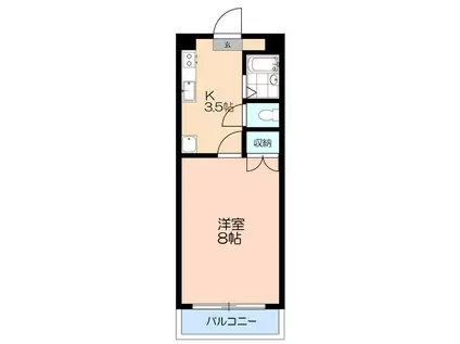 ハイムエーデルワイス(1K/3階)の間取り写真