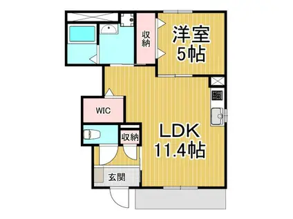 西宮市甲子園町アパート工事(1LDK/1階)の間取り写真