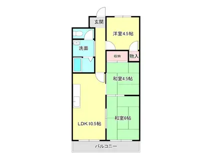 マーシハイツ(3LDK/2階)の間取り写真