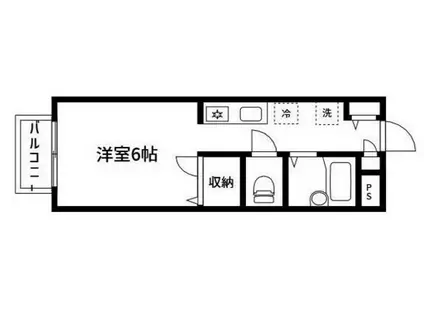 ＪＲ津山線 備前原駅 徒歩16分 2階建 築29年(1K/1階)の間取り写真