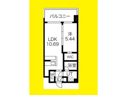 プレジオ吹田(1LDK/8階)の間取り写真
