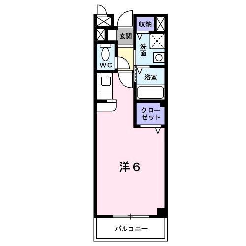 サンロワール(ワンルーム/2階)の間取り写真