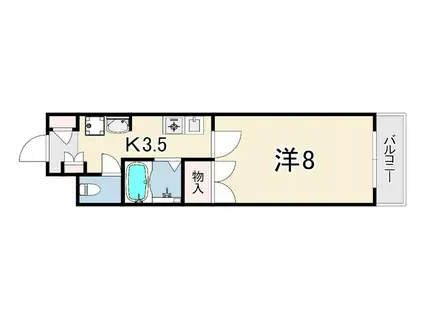 メゾン森南(1K/3階)の間取り写真