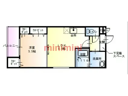 アイビーコート城南(1LDK/3階)の間取り写真