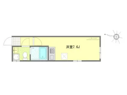 ブルーム石神井(ワンルーム/3階)の間取り写真