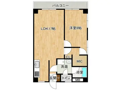 サンハイツ(1LDK/2階)の間取り写真
