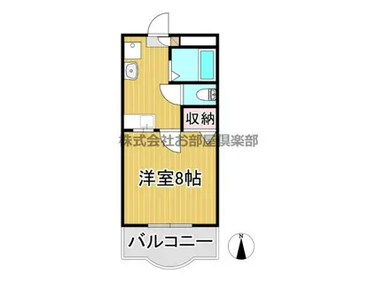 プランドゥ合川II(1K/3階)の間取り写真