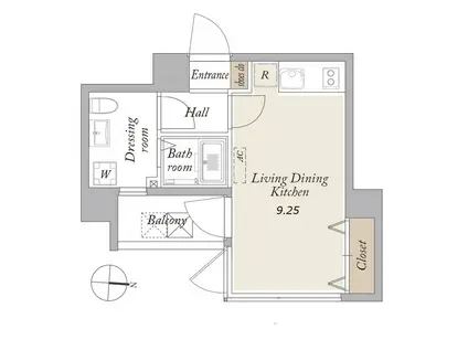 グランカーサ馬込II(ワンルーム/4階)の間取り写真