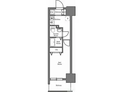 N-STAGE久米川(1K/12階)の間取り写真