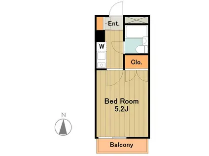 ジュネパレス多摩第1(1K/3階)の間取り写真