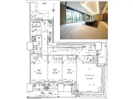 ロジュマンタワー梅田(3LDK/10階)の間取り写真