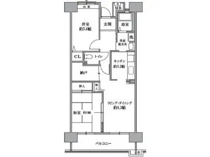 TS GARDEN 清瀬(2SLDK/4階)の間取り写真