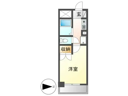 エクセル花の木(1K/3階)の間取り写真