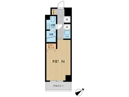 モノトーノ門前仲町(ワンルーム/6階)の間取り写真