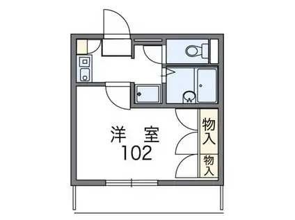 レオパレス舘町(1K/2階)の間取り写真