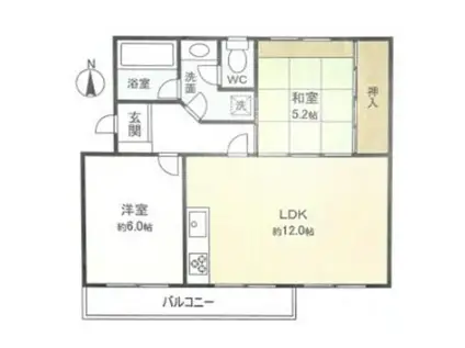 金剛第三213号棟(2LDK/4階)の間取り写真